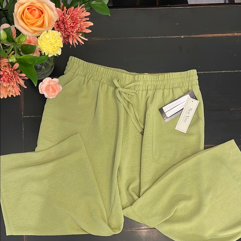 New York & Company Olive Drawstring Pants